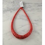 Orange Graduated coco disc necklace 060