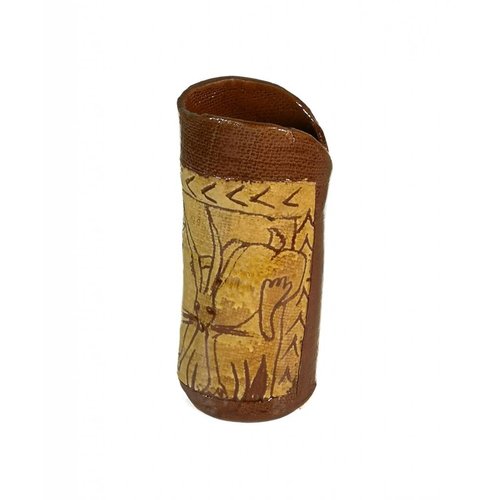 Glandwyryd Ceramics Frolicing Hares Slipware jarrón 005 Glandwyryd Ceramics Frolicing Hares Slipware jarrón 005