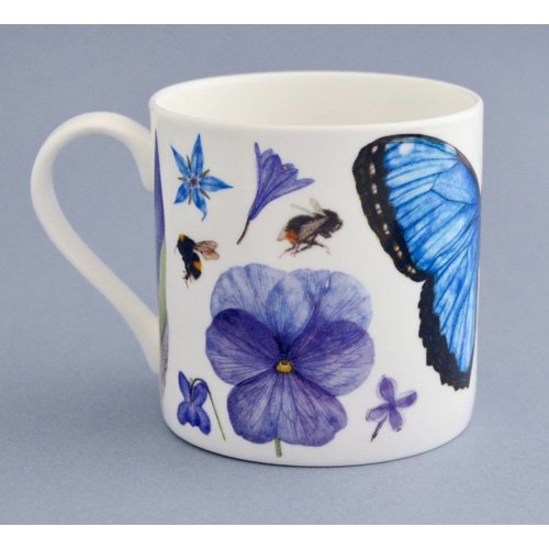 Rachel Pedder-Smith China Flora and fauna mug mainly blue 002 Rachel Pedder-Smith China Flora and fauna mug mainly blue 002
