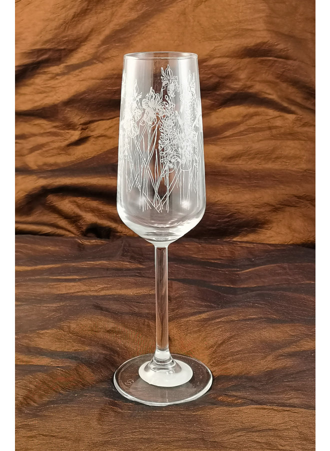 Floral Flute Table  Glass 005
