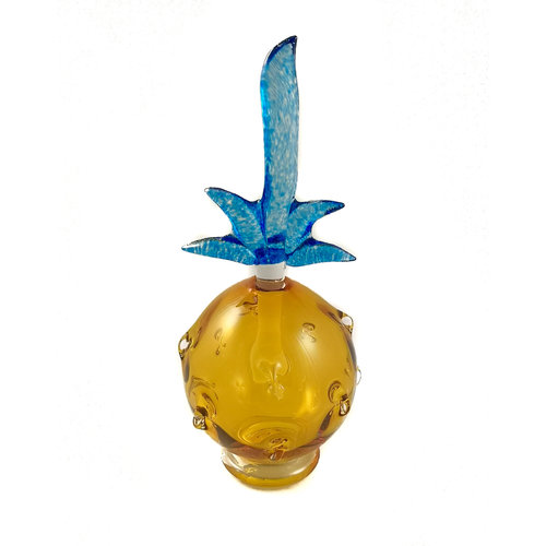 Bob Crooks Ananas-Gold mit blauer Stopper-Duftflasche 036 Bob Crooks Ananas-Gold mit blauer Stopper-Duftflasche 036
