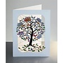 Exotic flowering tree curly stems Laser cut card