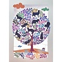 Tree full of cats Lazer cut card