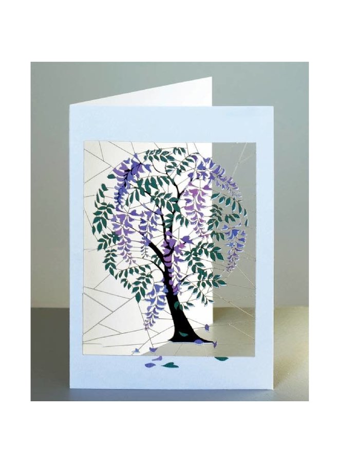 Tarjeta de corte láser Wisteria Tree