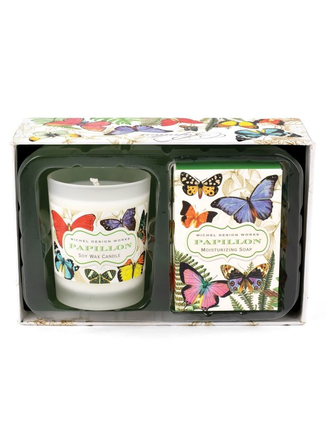 Papillon Candle and Soap Gift Set