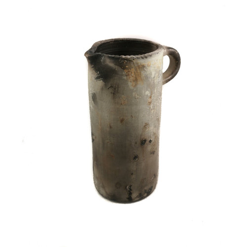 Muddy Fingers Jug Vessel saggar - raku 02 Muddy Fingers Jug Vessel saggar - raku 02
