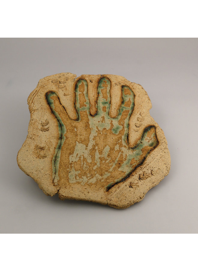 Ageing Hands 2 stoneware wall plaque 046