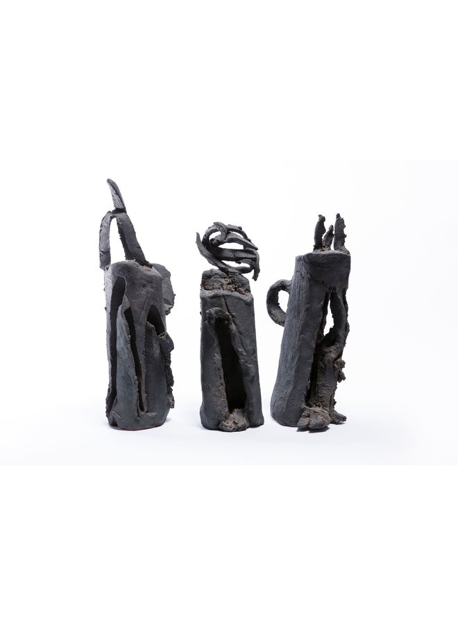 Ancient Sentinels  black stoneware 07