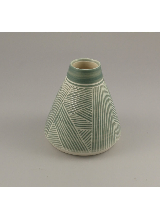 Cone stripped  stoneware form  09