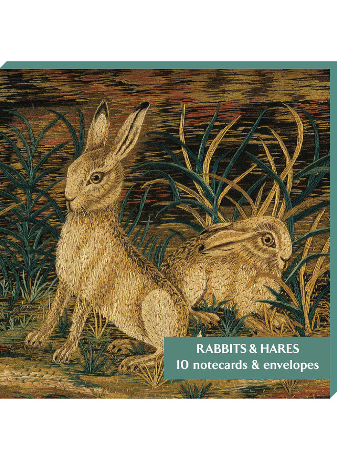 Paquete de 10 tarjetas de conejos y liebres