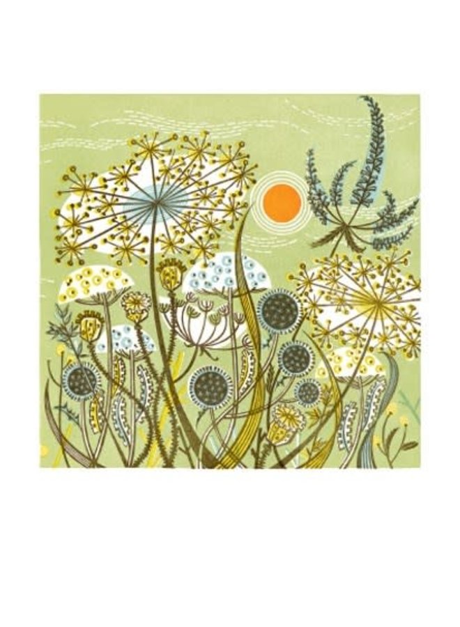 Green Meadow. Card by Angie Lewin