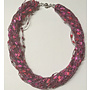Sparkle Fibre Necklace Raspberry 14