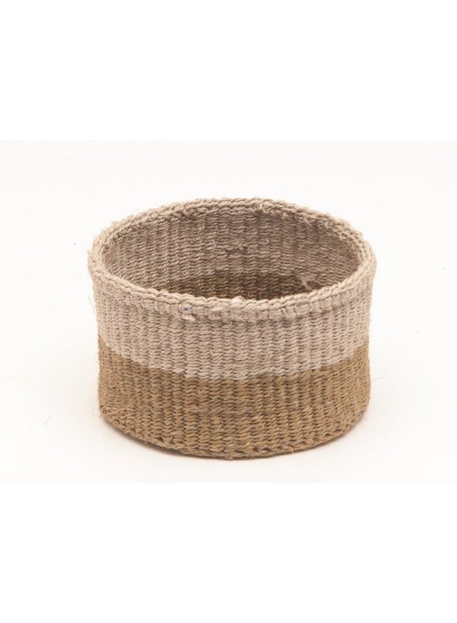 Chali Brown and Beige Sisal medium basket 09