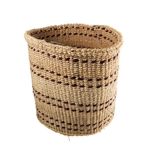 The Basket Room Tejido fino franja roja oscura Sisal pequeño baskekt 30 The Basket Room Tejido fino franja roja oscura Sisal pequeño baskekt 30