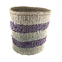 Fine weave purple stripe medium Sisal baskekt 31