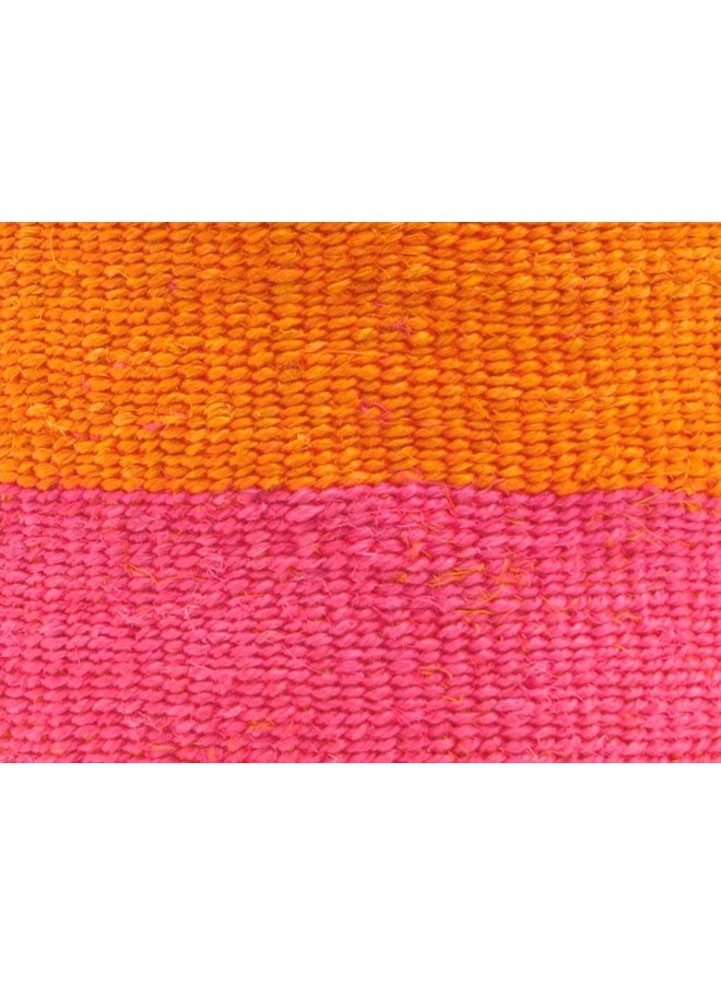 Kali Floro Orange und Pink Sisal mittlerer Korb 12
