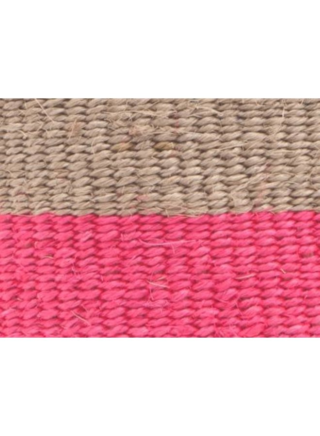 Maliza Biscuit and Florescent Pink sisal medium basket 03