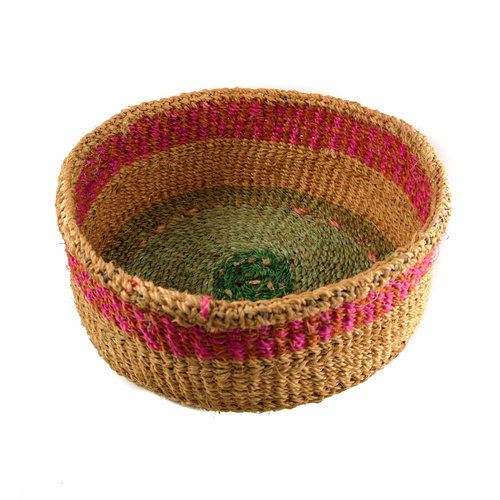 The Basket Room Mkate rosa Streifen Gras handgewebten Korb 14 The Basket Room Mkate rosa Streifen Gras handgewebten Korb 14