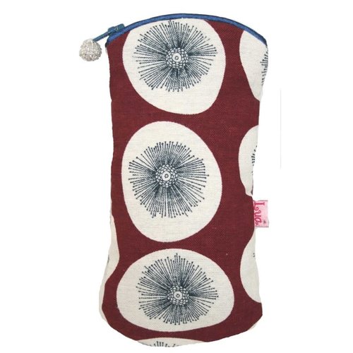 LUA Glasses zip case cotton dandelion sienna red 159 LUA Glasses zip case cotton dandelion sienna red 159