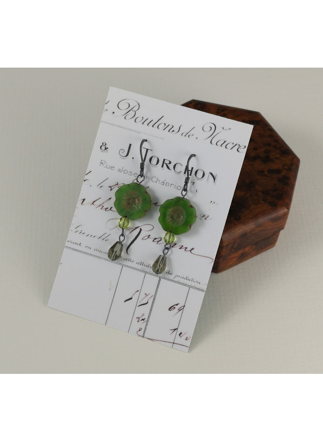 Bohemia moss drop earrings 16