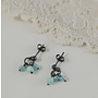Charm aqua stud earrings 12