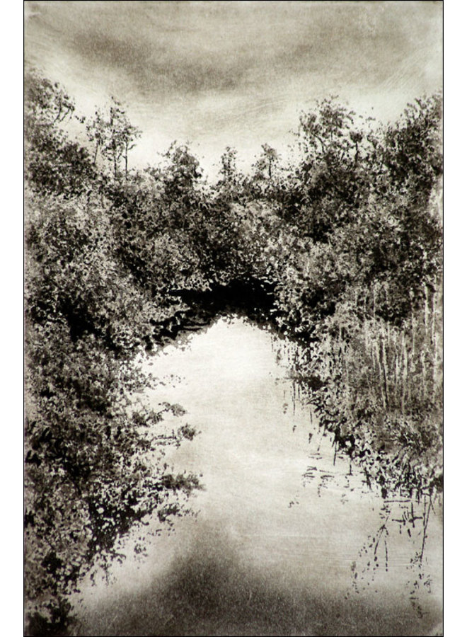 Bidgehouse Beck from Ebor Lane, Haworth - etching 27