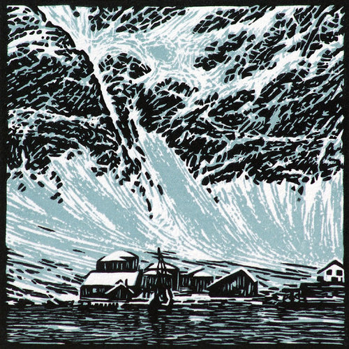 Ian Brooks Grytviken - lino cut 30 unframed Ian Brooks Grytviken - lino cut 30 unframed