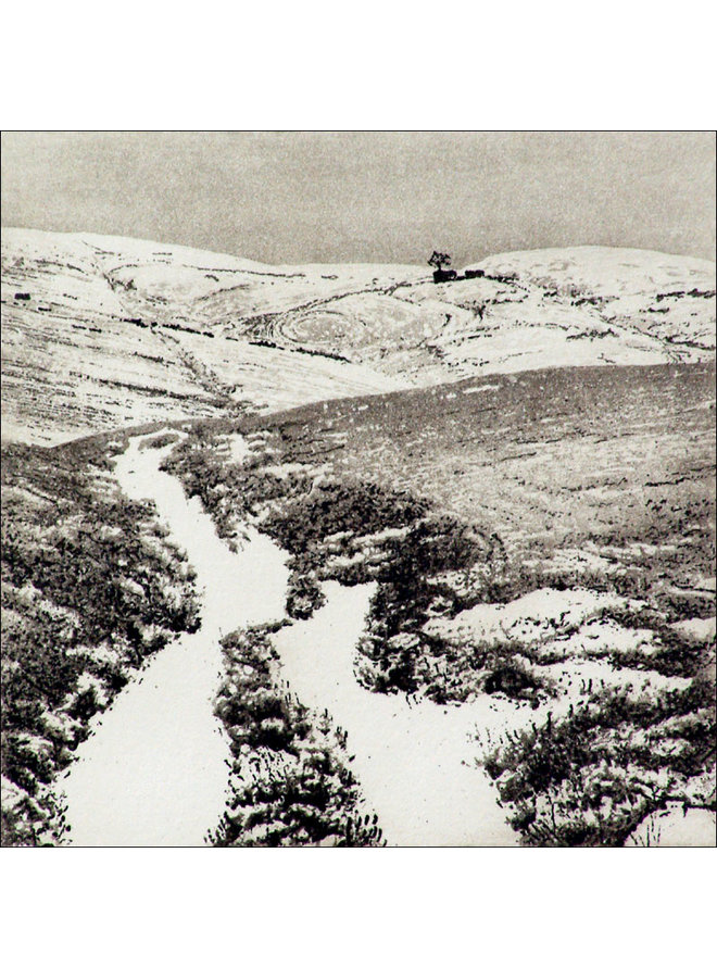 Snow At Top Withens - etching  007 unframed