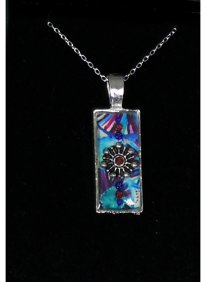 Short Thin Thrive Art pendant 18