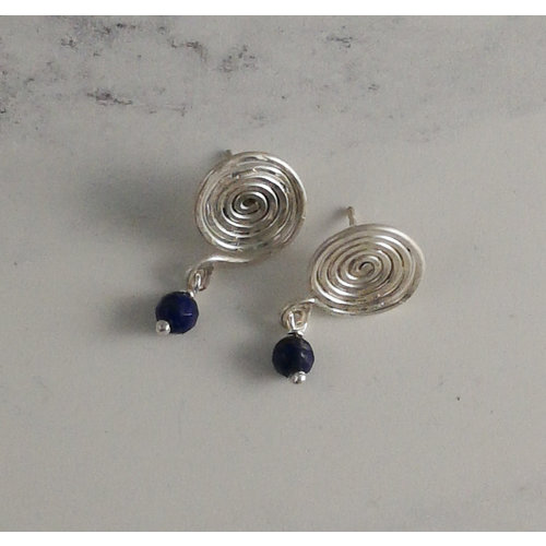 Katherine Bree Spiral Lapis Ohrstecker 39 Katherine Bree Spiral Lapis Ohrstecker 39