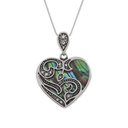 Tide Jewellery Heart Inlaid Paua shell necklace 99 Tide Jewellery Heart Inlaid Paua shell necklace 99