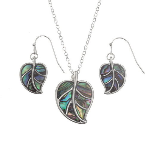 Tide Jewellery Leaf Paua shell earrings 129 Tide Jewellery Leaf Paua shell earrings 129