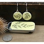 Fern Sixpence Earrings in Tiny Tin 25
