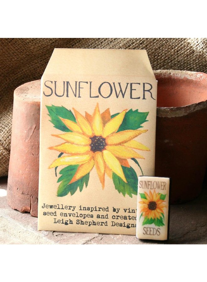 Sunflower Domino Brooch 35