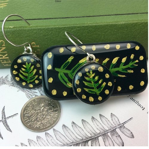 Leigh Shepherd Designs Woodland Forest sixpence earrings in Tiny Tin 43 Leigh Shepherd Designs Woodland Forest sixpence earrings in Tiny Tin 43