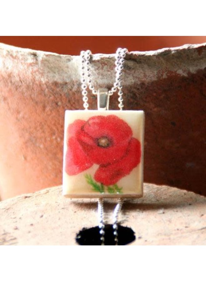 Poppy Scrabble N Tile Pendant and Tin 12