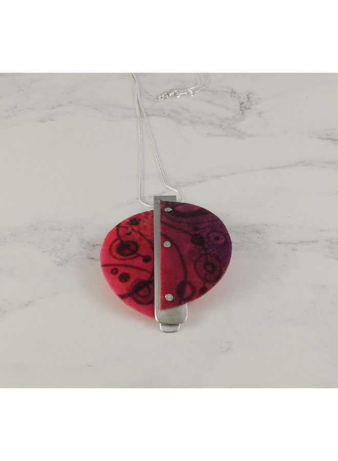 Miro pendant recycled plastic / aluminium Pink 22