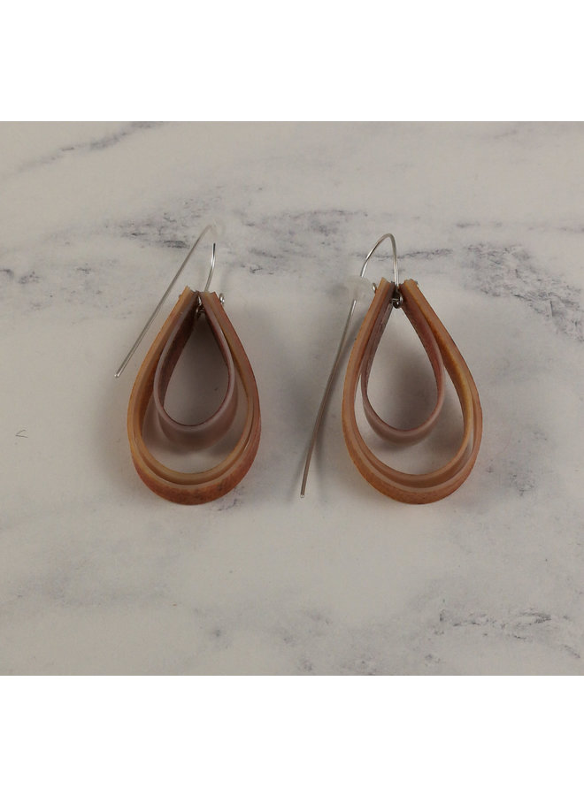 Layered teardrop  long hook sand earrings 61