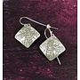 Bee metal light square long hook earrings 52