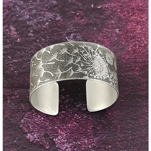 Anna Roebuck Bangle cuff Dandelion dark metal 27 Anna Roebuck Bangle cuff Dandelion dark metal 27