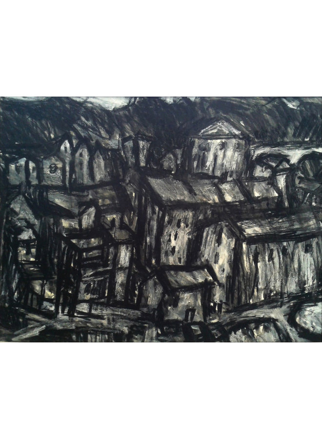 Town Hall,  Todmorden charcoal  022