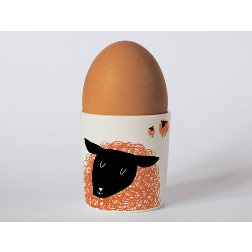 Repeat Repeat Happiness Sheep Orange eggcup 82 Repeat Repeat Happiness Sheep Orange eggcup 82