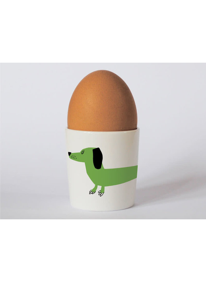 Happiness Sausage Dog Green eggcup 76
