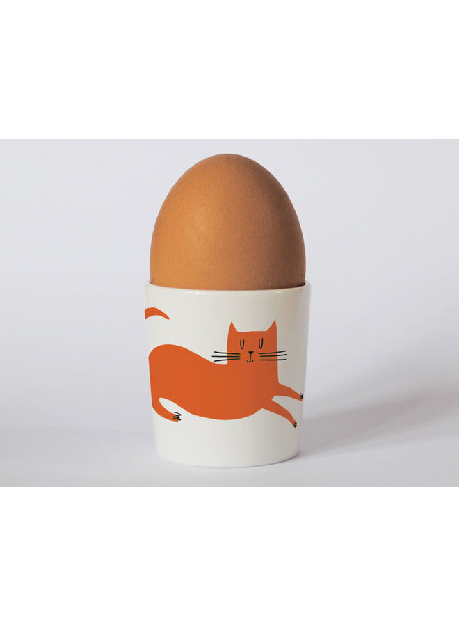 Happiness Long Cat orange eggcup 71