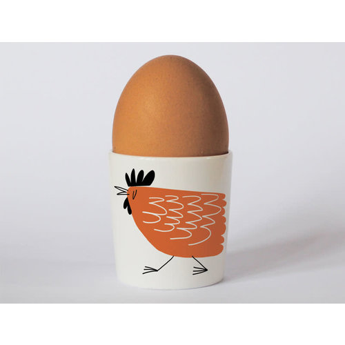 Repeat Repeat Happiness Chicken Orange Eierbecher 93 Repeat Repeat Happiness Chicken Orange Eierbecher 93