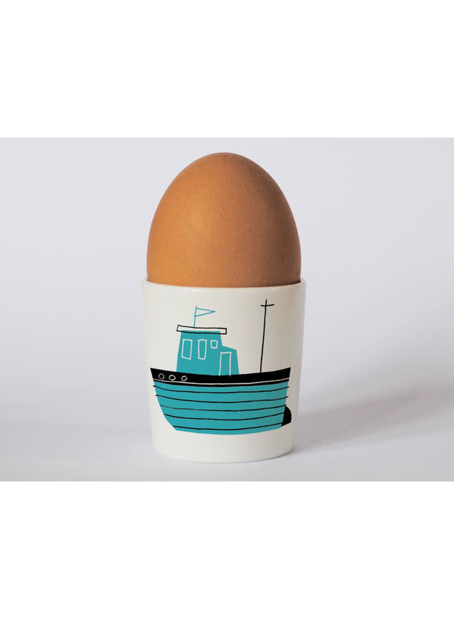 Glücksboot Blauer Eierbecher 86