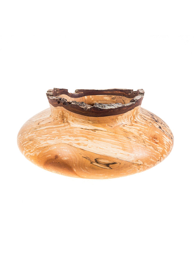 Spalted Alder Natural Edge Handgedrehte Schüssel