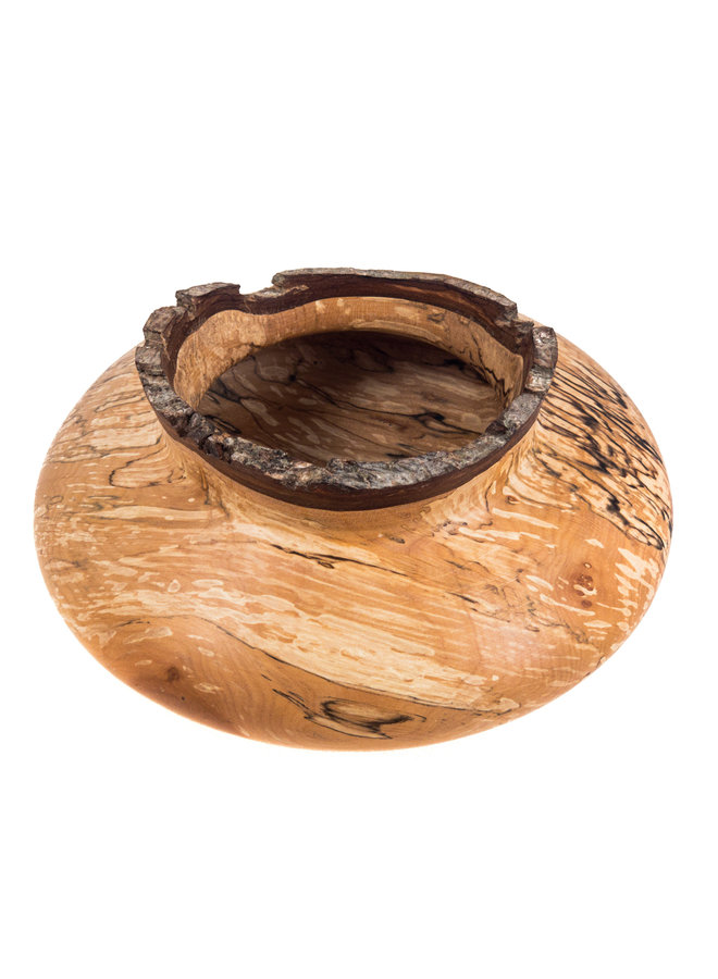 Spalted Alder Natural Edge  Hand Turned Bowl