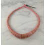 Pink Graduated coco disc necklace 058