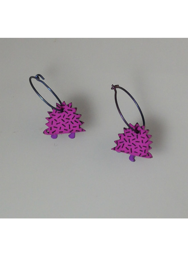 Purple hedgehog hoops